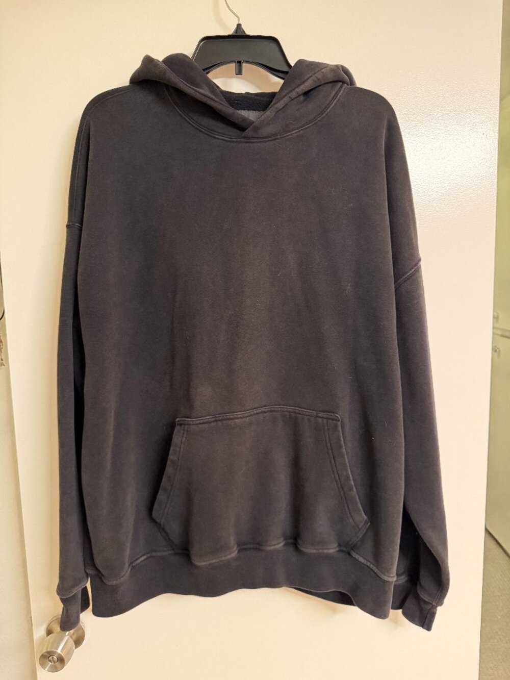 A&F Soft Essentials Black Wash Hoodie - L